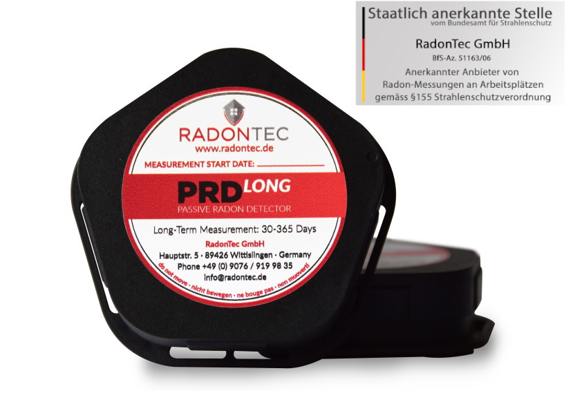 Anerkanntes Messmittel PRD Radon Exposimeter