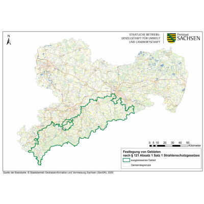 Radonvorsorgegebiete in Sachsen - Radonvorsorgegebiete in Sachsen