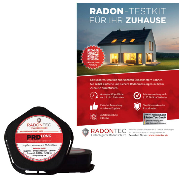 RadonTec | PRD Radonmessung für Ihr Zuhause  (1-12 Monate)