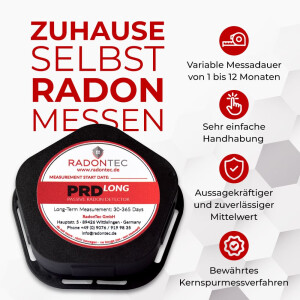 RadonTec | PRD Radonmessung f&uuml;r Ihr Zuhause  (1-12...
