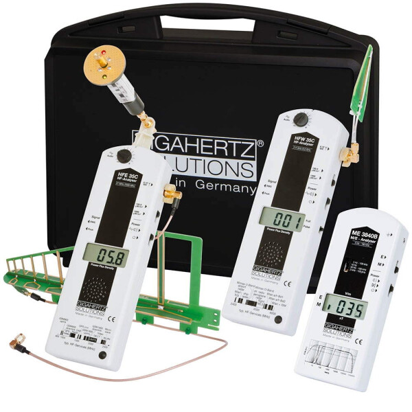 HF+NF | Gigahertz-Solutions | MK25-EW Messkoffer  (5 Hz - 100 KHz &amp; 27 MHz bis 3,3 GHz &amp; 2,4 - 6,0 GHz)