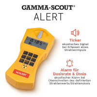 GAMMA-SCOUT Alert Geigerzähler mit Alarm und Ticker