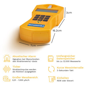 GAMMA-SCOUT | Rechargeable Geiger counter with...