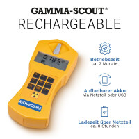 GAMMA-SCOUT Rechargeable Geigerzähler mit Akku